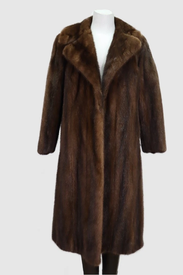 Dark Pastel Mink Fur Coat Jacket MINT+ Women's 4