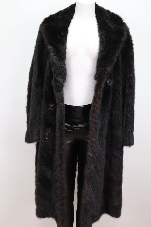 Men's Dark Ranch Mink Fur Coat SUPERB Sz 42 - Image 2
