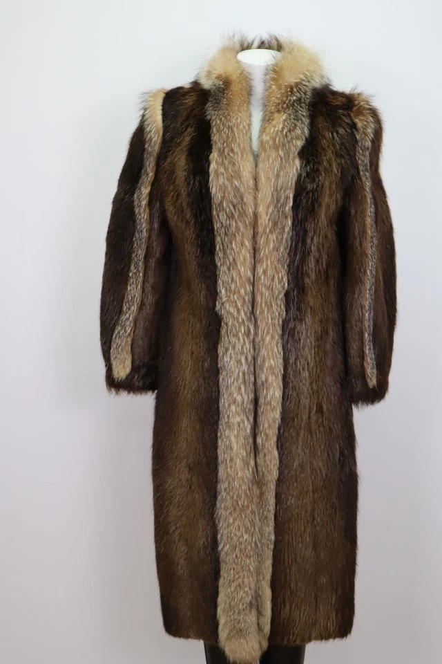 Women's Sz 4 Beaver Fur Coat Jacket Crystal Fox MINT+ - Image 2
