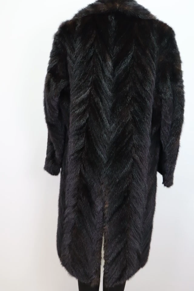 Men's Dark Ranch Mink Fur Coat SUPERB Sz 42 - Image 4