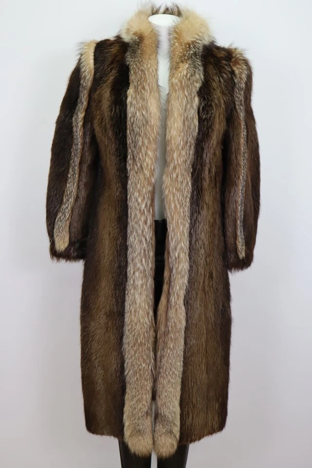 Women's Sz 4 Beaver Fur Coat Jacket Crystal Fox MINT+ - Image 3