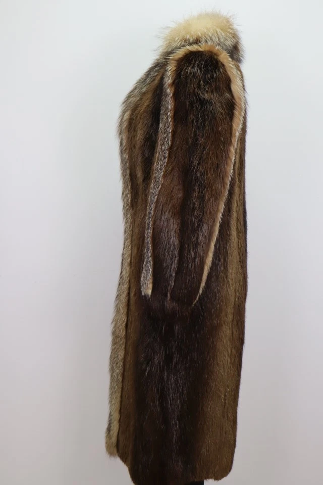 Women's Sz 4 Beaver Fur Coat Jacket Crystal Fox MINT+ - Image 4