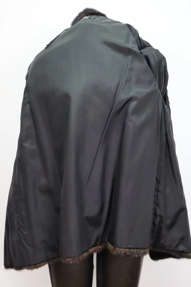 Mink Fur Leather Jacket Coat Vest MINT Women's 12 - Image 6