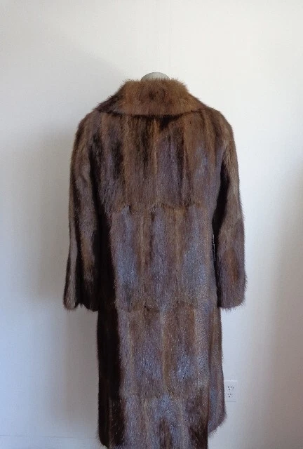 Women's Sz 8/10 Muskrat Fur Coat Excellent Medium Woman - Image 4