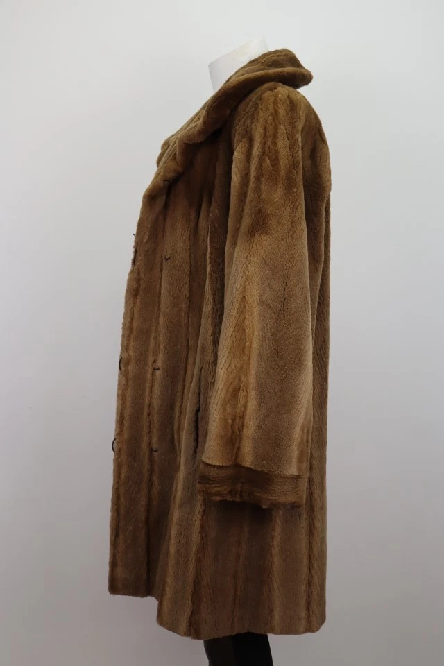Women's Sz 6 Reversible Raincoat Sheared Mink Fur Lining SUPERB - Image 7