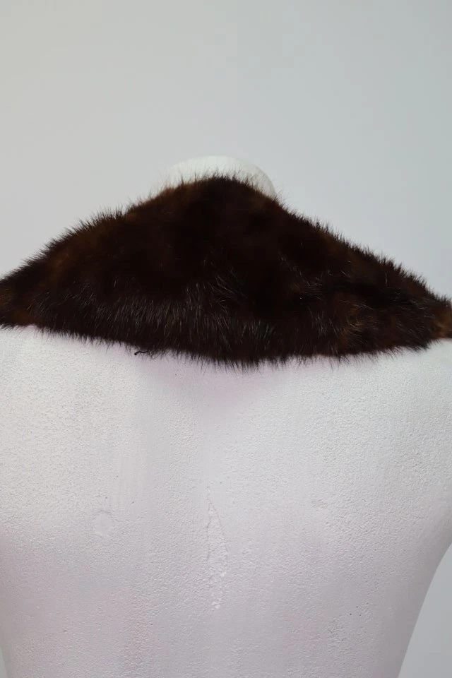 Women's Dark Ranch Mink Fur Collar MINT - Image 2