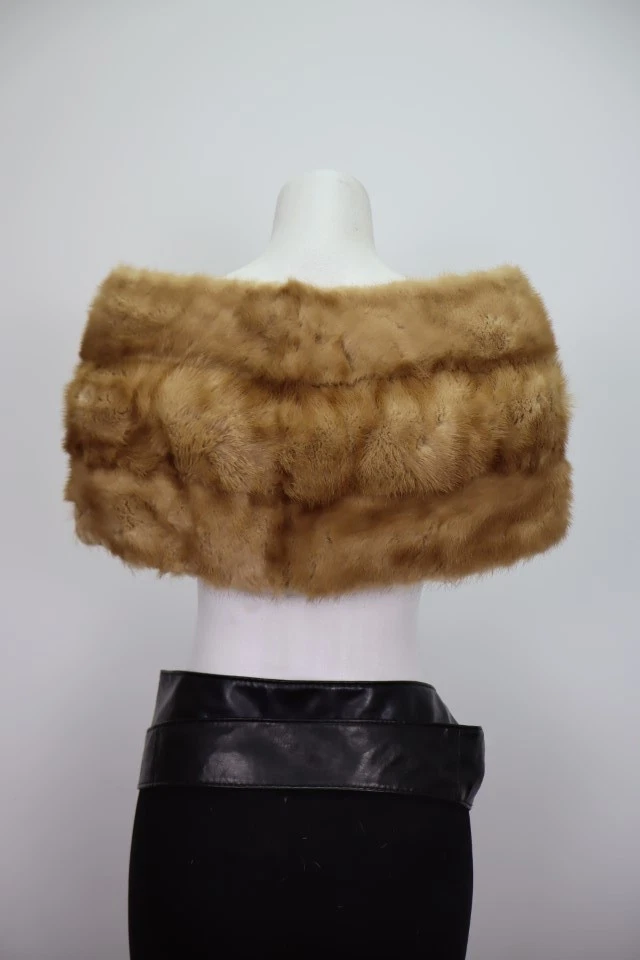 Women's MINT Mink Fur Stole Wrap Cape Collar SALE WEDDING Woman - Image 3