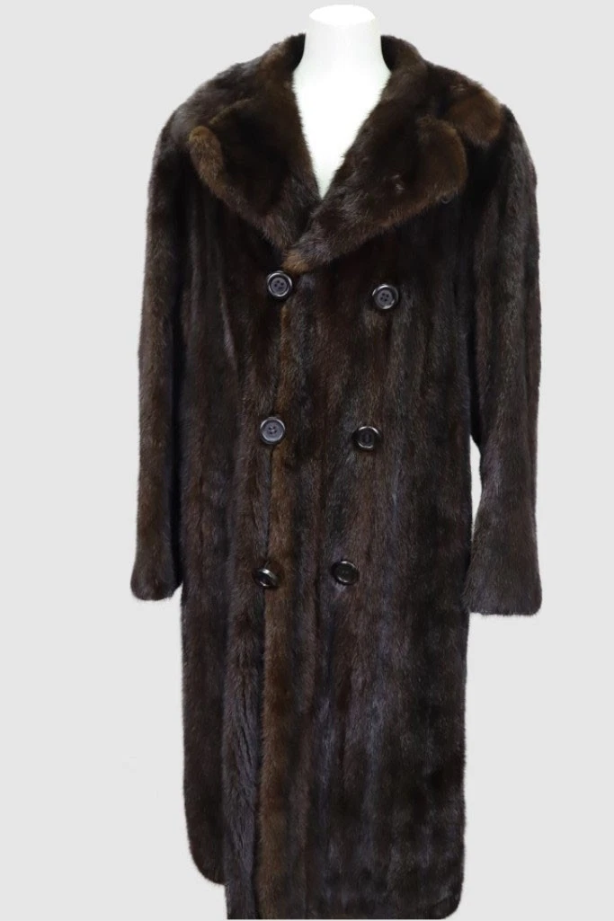 Men's Dark Ranch Mink Fur Coat SUPERB Sz 44