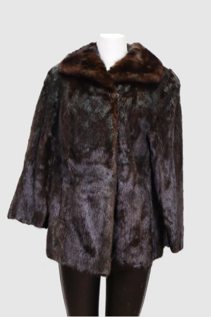 Women's Sz 4 MINT Mink Fur Coat Jacket Woman