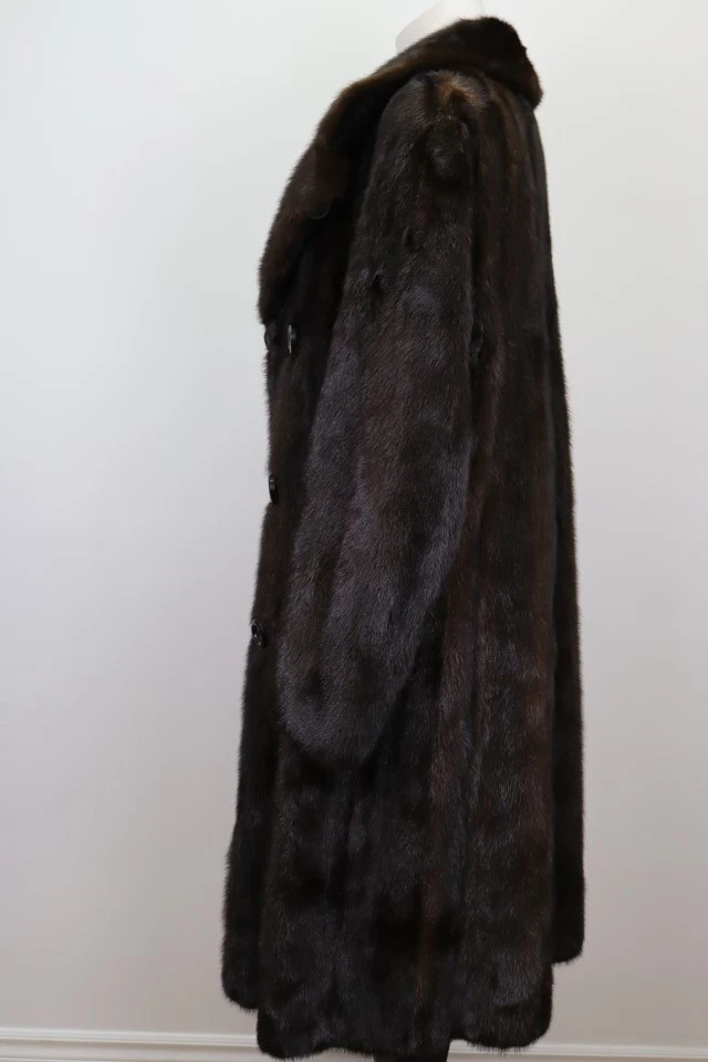 Men's Dark Ranch Mink Fur Coat SUPERB Sz 44 - Image 4