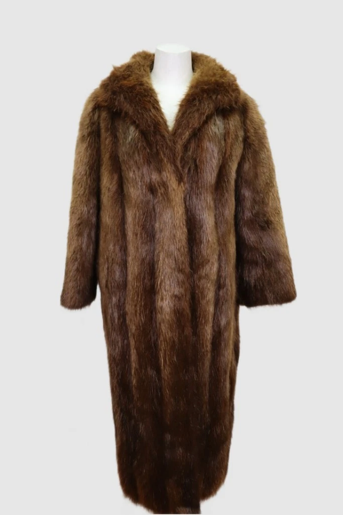 Women's Sz 8 Beaver Fur Jacket Coat MINT Woman