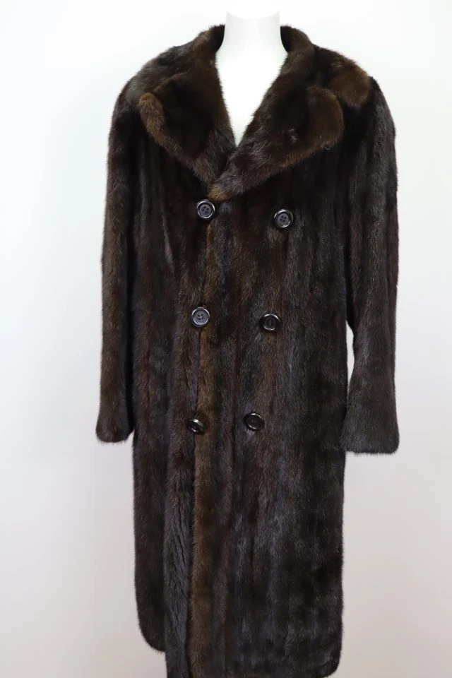 Men's Dark Ranch Mink Fur Coat SUPERB Sz 44 - Image 2