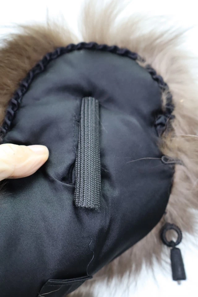Women's Silver New SAGA Fox Fur Collar Coat Raincoat Detachable SAMPLE SALE - Image 3