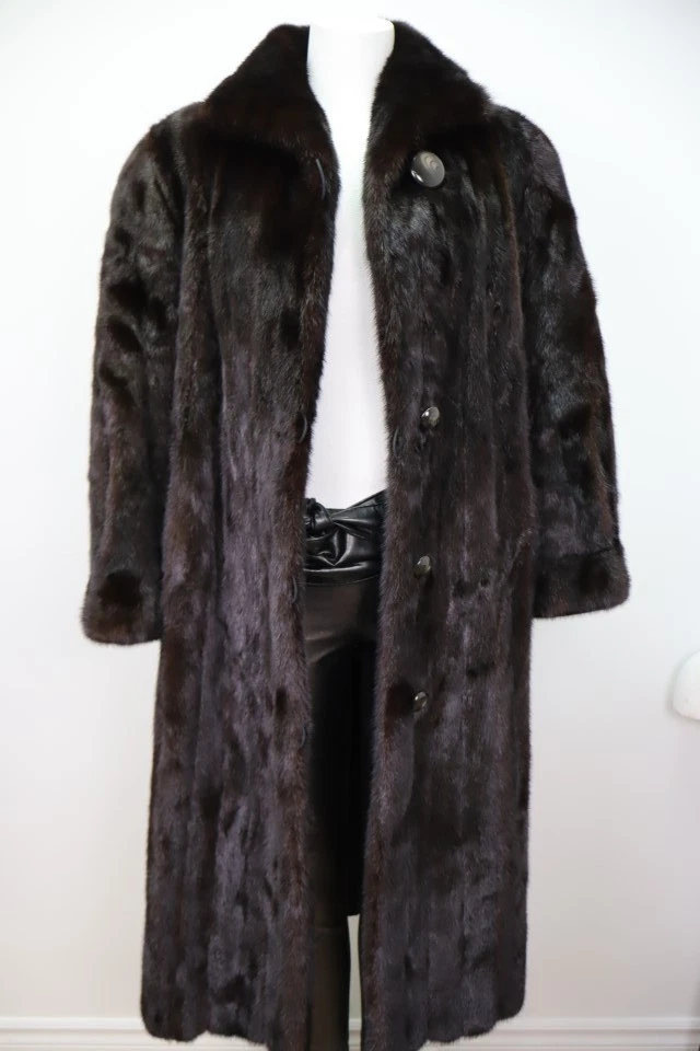 Women's Sz 6 Dark Ranch Mink Fur Coat MINT+ Woman - Image 2
