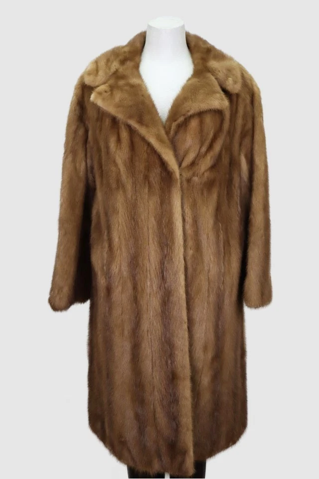 Women's Sz 10 Pastel Mink Fur Coat MINT Woman