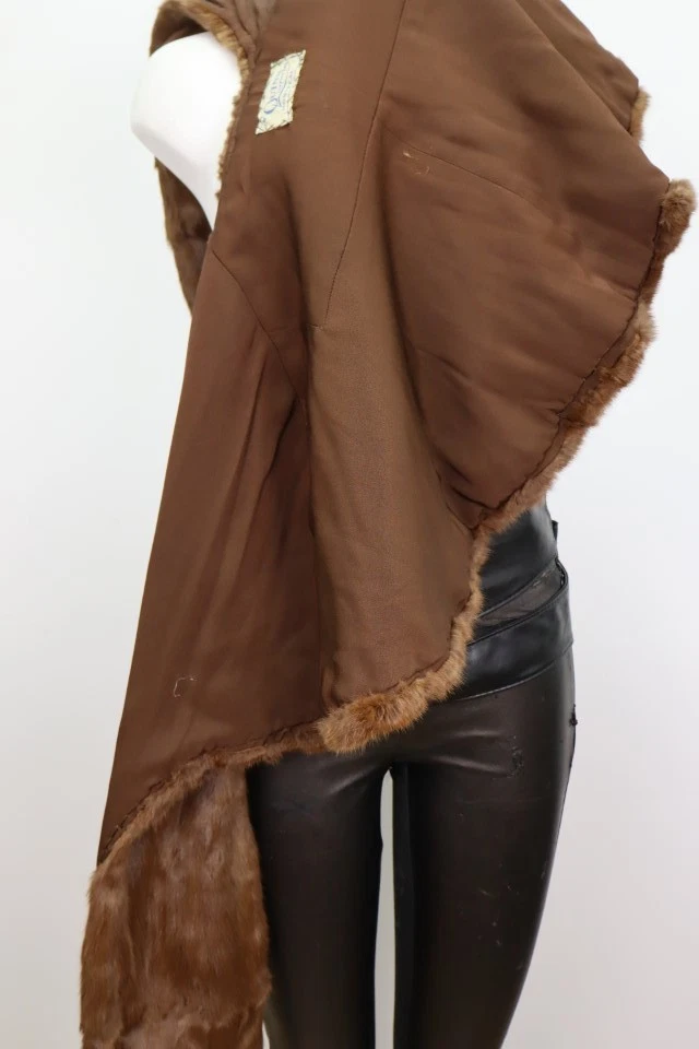 Women's XL Squirrel Fur Stole Wrap Wedding MINT Woman - Image 3