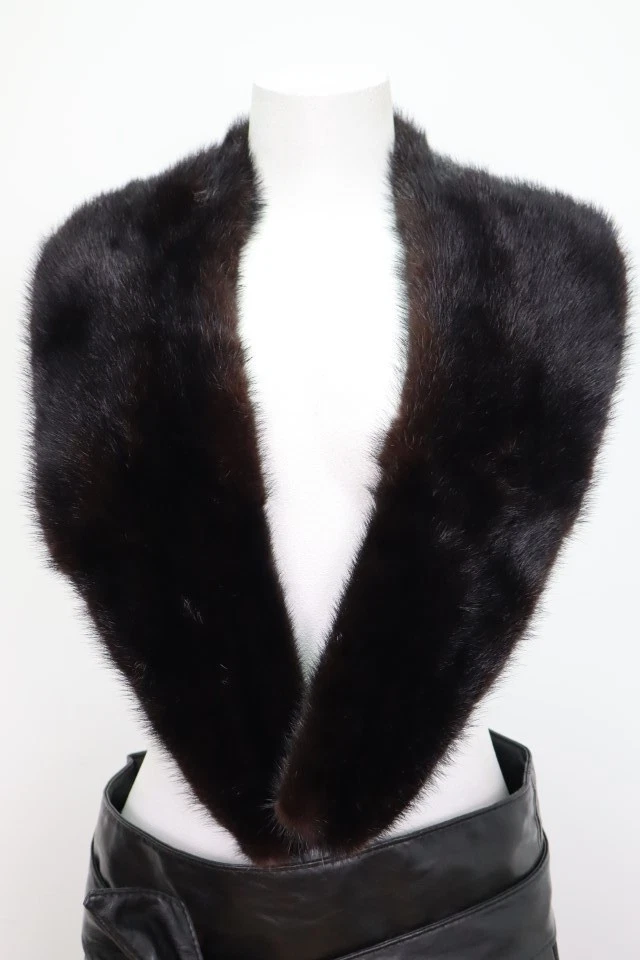 Women's Men's Unisex Mink Fur Collar MINT+ For Coat Raincoat Jacket