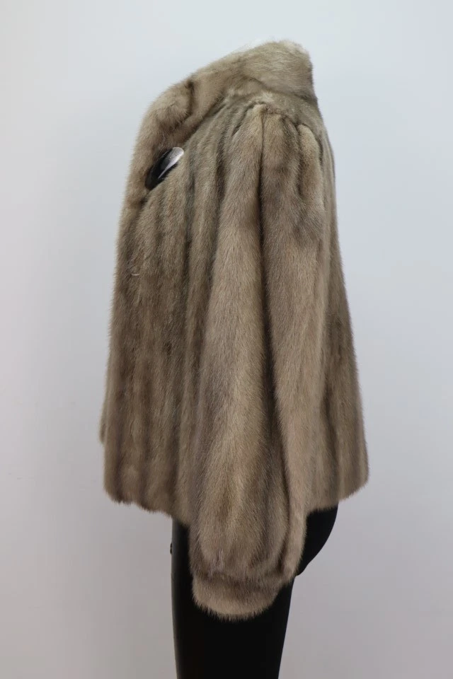 Women's Sz 4/6 Gray Mink Fur Coat Jacket MINT+ Lunaraine - Image 3