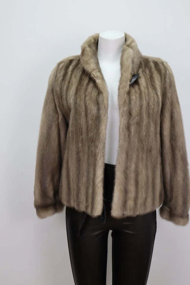 Women's Sz 4/6 Gray Mink Fur Coat Jacket MINT+ Lunaraine - Image 2
