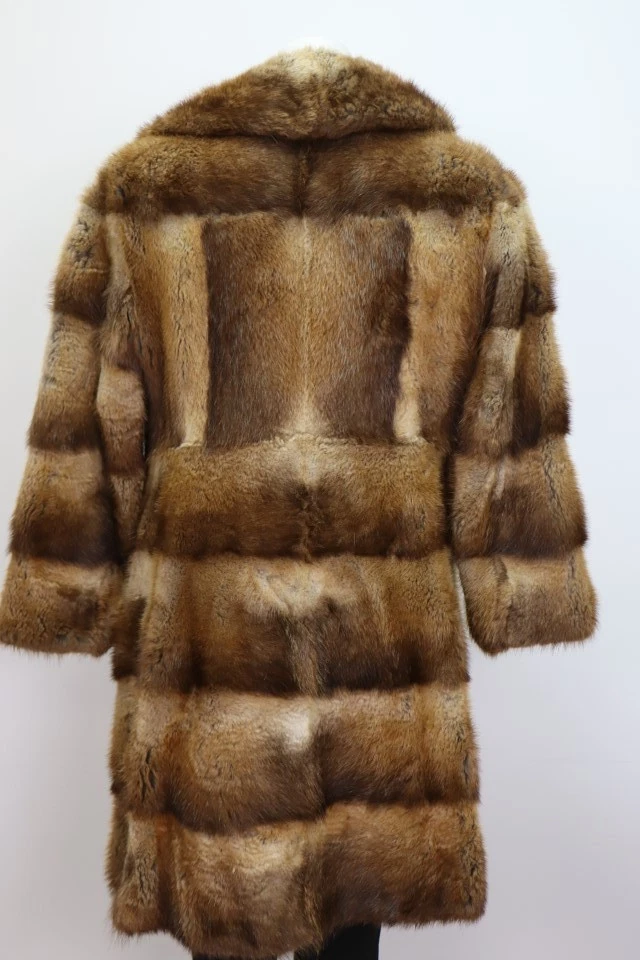 Women's Sz 2/4 XS Muskrat Fur Coat Jacket MINT Woman - Image 4