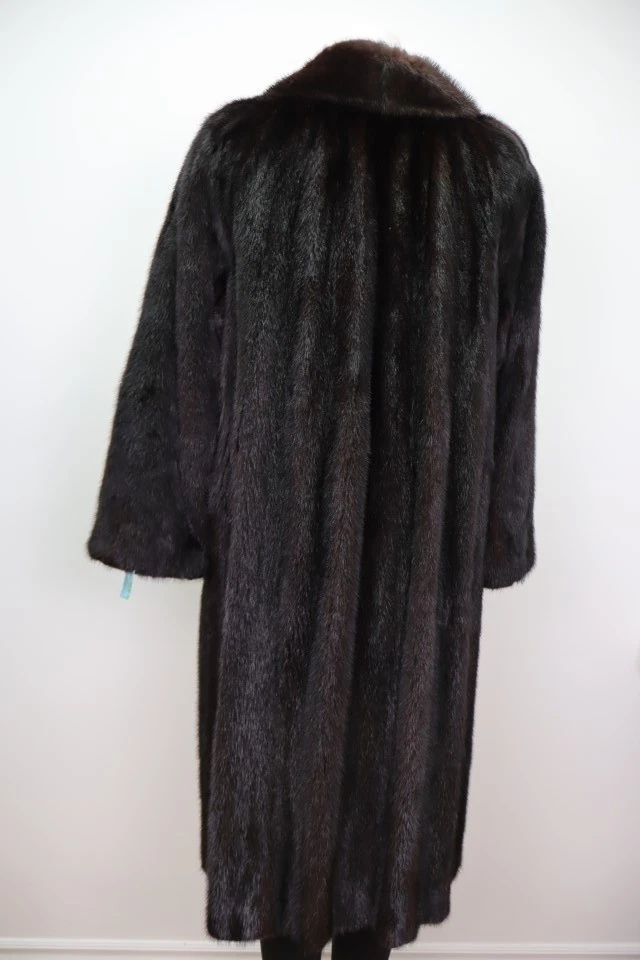 Women's Sz 10 Dark Ranch Mink Fur Coat Mint Woman - Image 4
