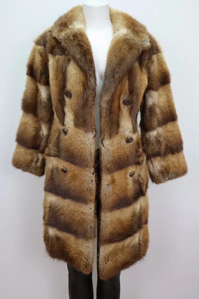 Women's Sz 2/4 XS Muskrat Fur Coat Jacket MINT Woman - Image 2