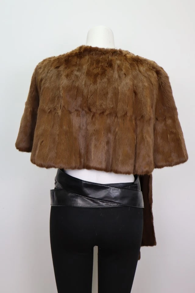 Women's XL Squirrel Fur Stole Wrap Wedding MINT Woman - Image 2