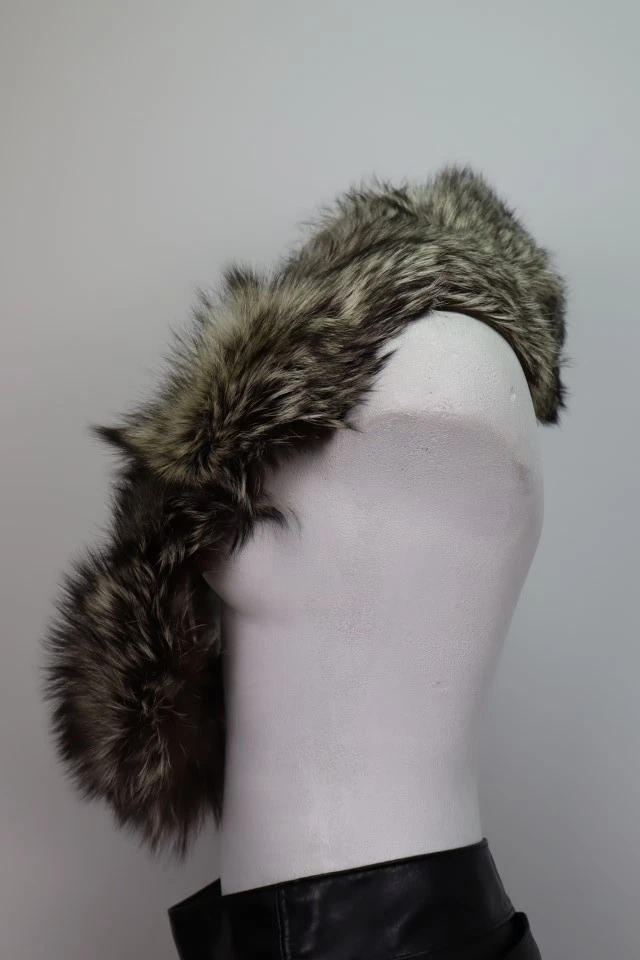 Women's New Silver SAGA Fox Fur Collar Coat Raincoat Detachable SAMPLE SALE - Image 2