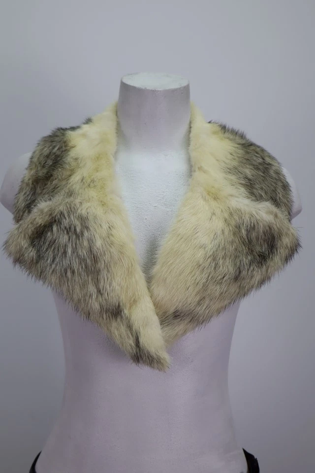 Black Cross Mink Fur Collar Coat Raincoat Detachable Women's Men's Unisex - Image 2