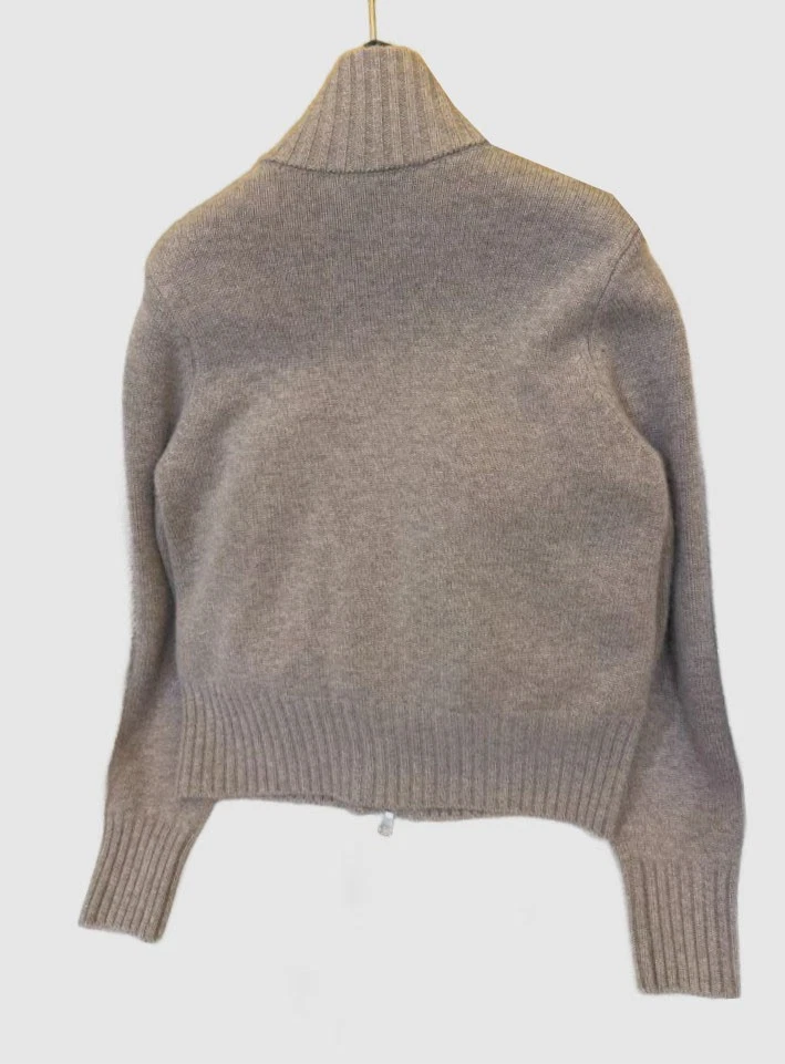 New Knit Jacket Gray Mink Fur Knitwear Blue Iris - Image 4
