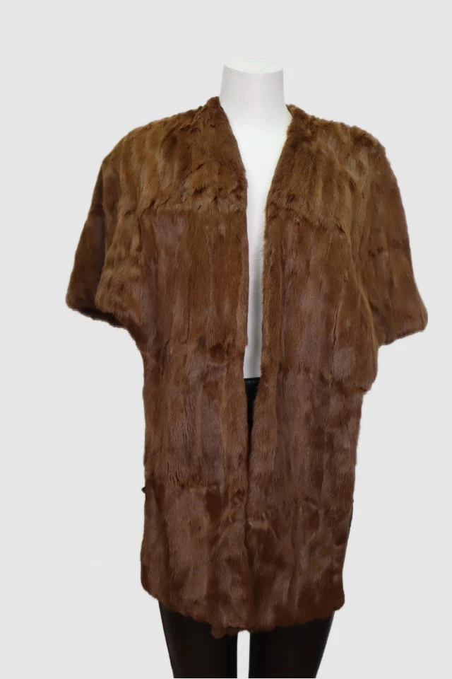 Women's XL Squirrel Fur Stole Wrap Wedding MINT Woman