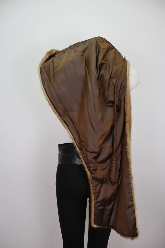 Women's Mink Fur Stole Cape Wrap Shawl MINT+ WEDDING XL - Image 4