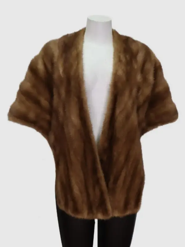Mink Fur Stole Cape Wrap Shawl MINT+ WEDDING XL