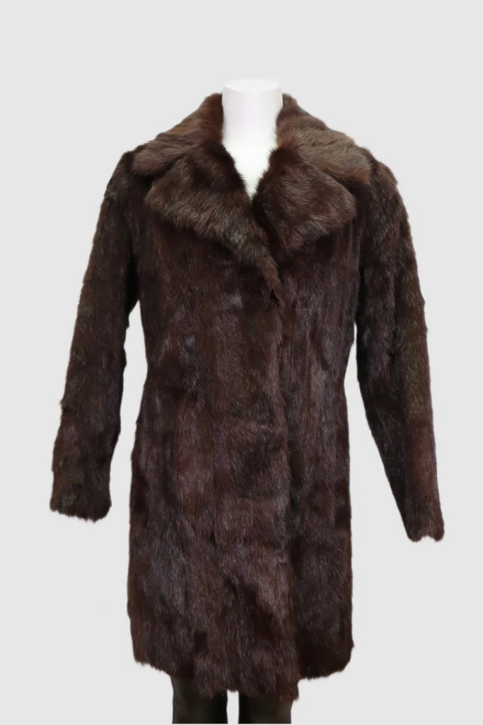 Women's Sz 6 MINT Real Chinese Mink Fur Coat Jacket Woman