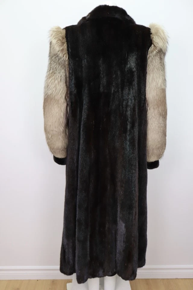 Women's Sz 8 Dark Ranch Mink Fox Fur Coat Jacket MINT+ Woman - Image 5