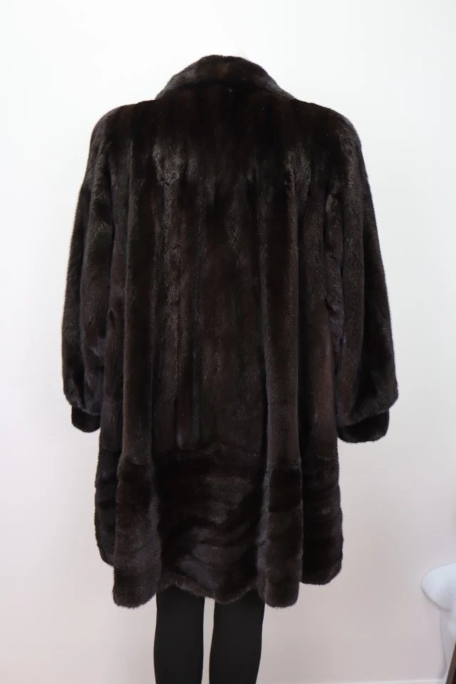 Women's Sz 14 Mink Fur Coat Jacket Stroller EXCELLENT Woman - Image 4