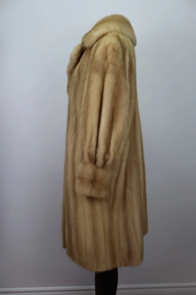 Women's Sz 10 Pastel Mink Fur Jacket Coat MINT+ - Image 2