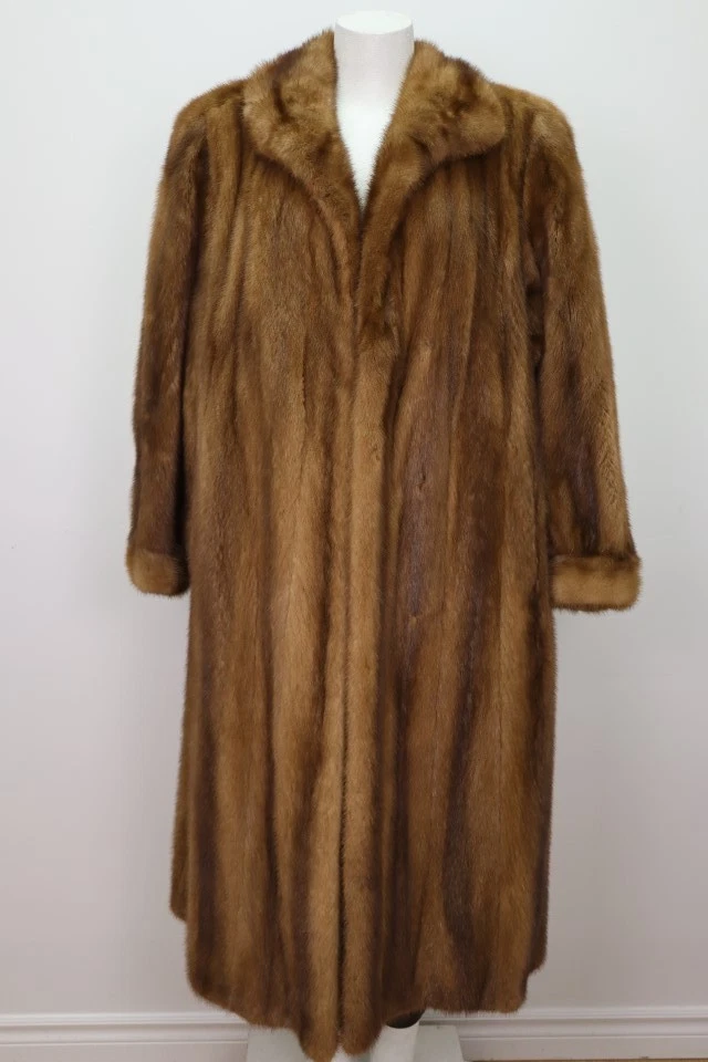 Women's Sz 10 Dark Pastel Mink Fur Coat Jacket MINT+ Woman - Image 4