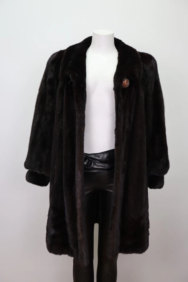 Women's Sz 14 Mink Fur Coat Jacket Stroller EXCELLENT Woman - Image 2