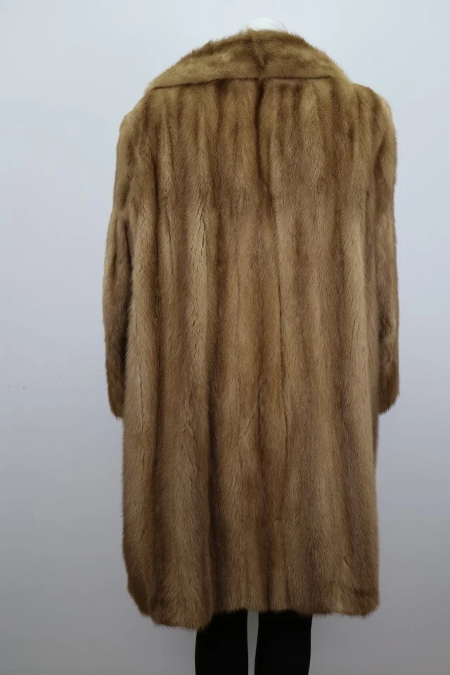Women's Sz 14 Dark Pastel Mink Fur Coat MINT+ Woman - Image 3
