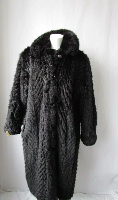 Women's Sz XXL Totally Reversible Leather Coat with Opossum Fur Woman - Image 8