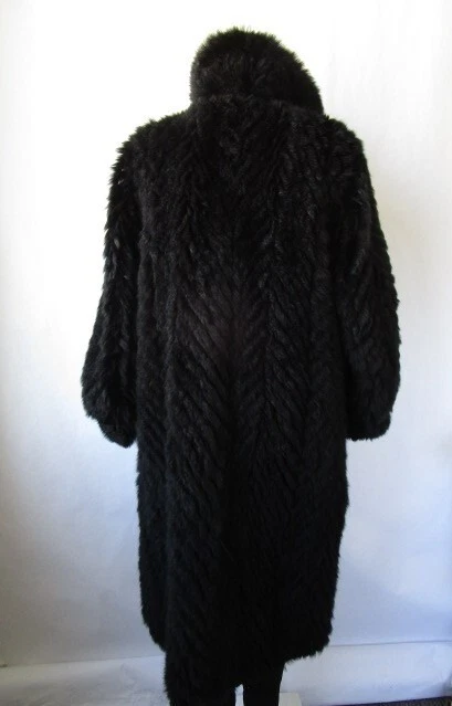 Women's Sz XXL Totally Reversible Leather Coat with Opossum Fur Woman - Image 7